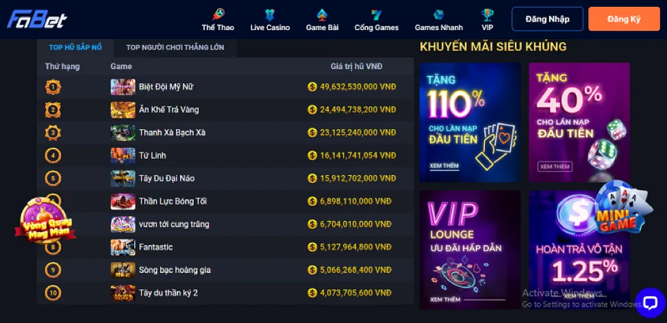 Bước 1: Đăng nhập và chọn rút tiền tại 22hello88 casino