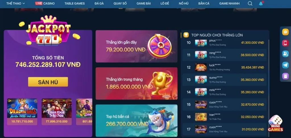 Người chiến thắng Jackpot tại 22hello88 Casino